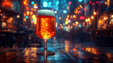 夜色中的啤酒时光