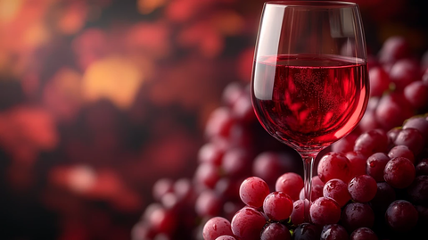 红葡萄酒倒酒特写