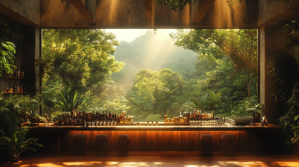 丛林风格休闲酒吧
