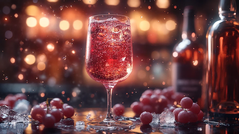 往酒杯里倒酒特写