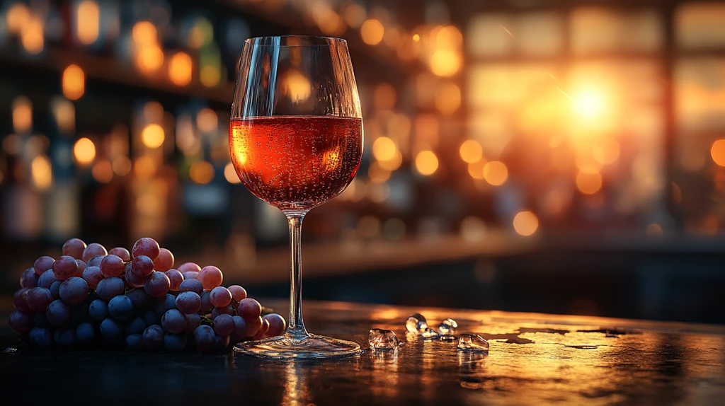 往酒杯里倒酒特写