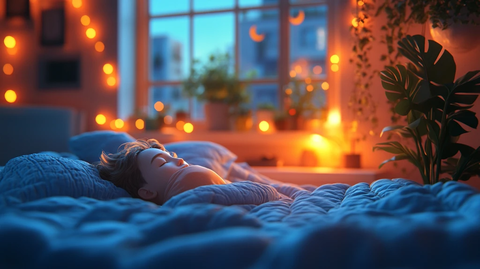 世界睡眠日卧室放松场景