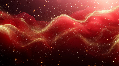 圣诞红金渐变背景