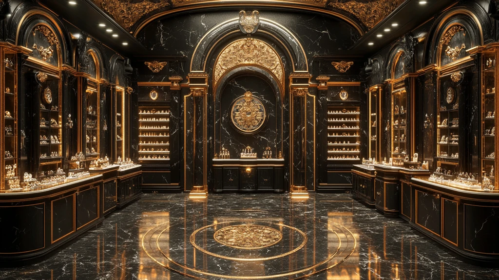 金色黑色饰品店