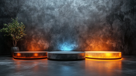 产品展示架灯光效果