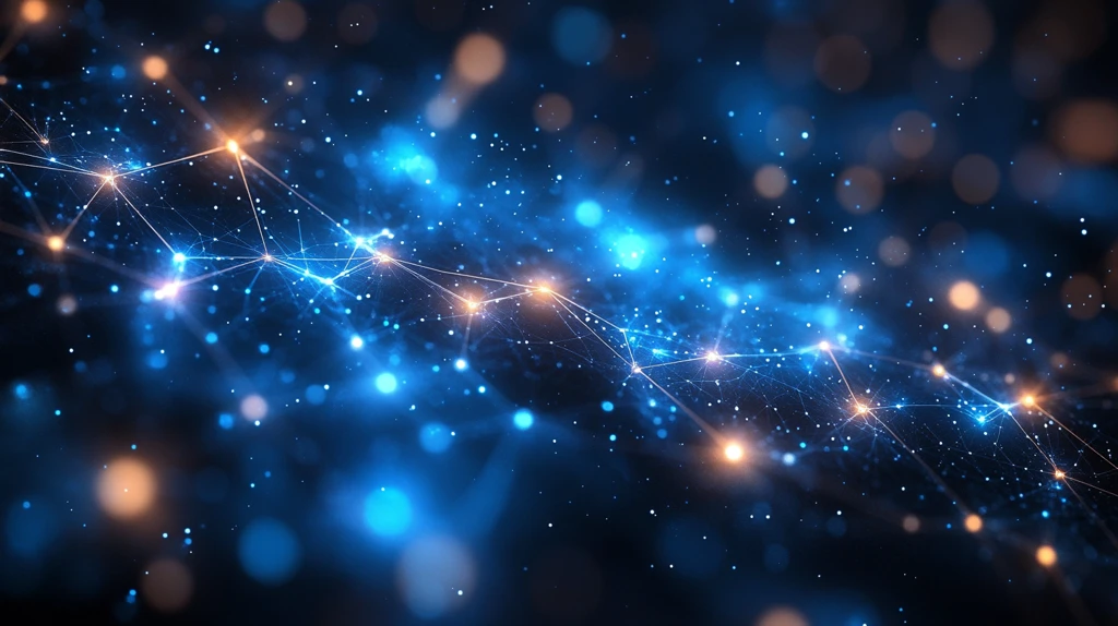 蓝色渐变连接设计