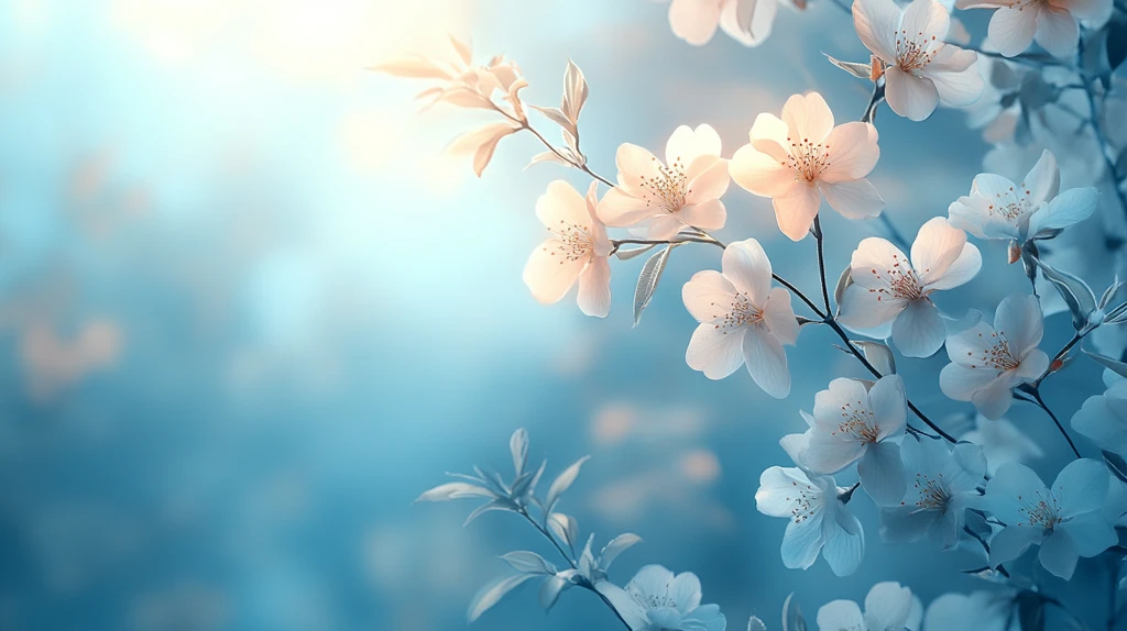 蓝白渐变中式背景