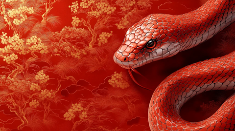 红蛇平面图案