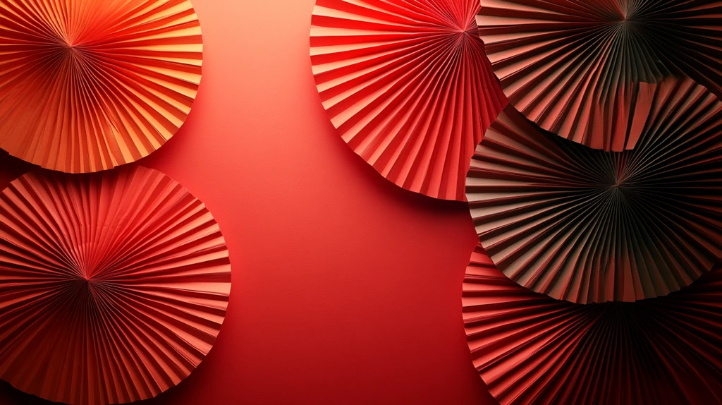 红色纸扇背景