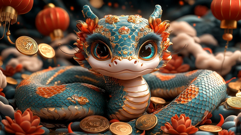 蛇年吉祥卡通蛇