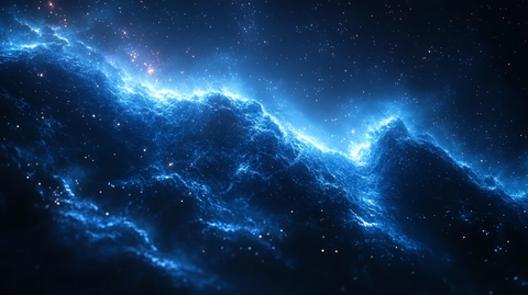 深空蓝黑流光背景