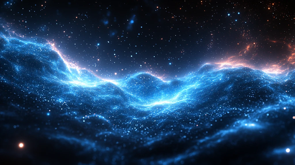 深空蓝黑流光背景