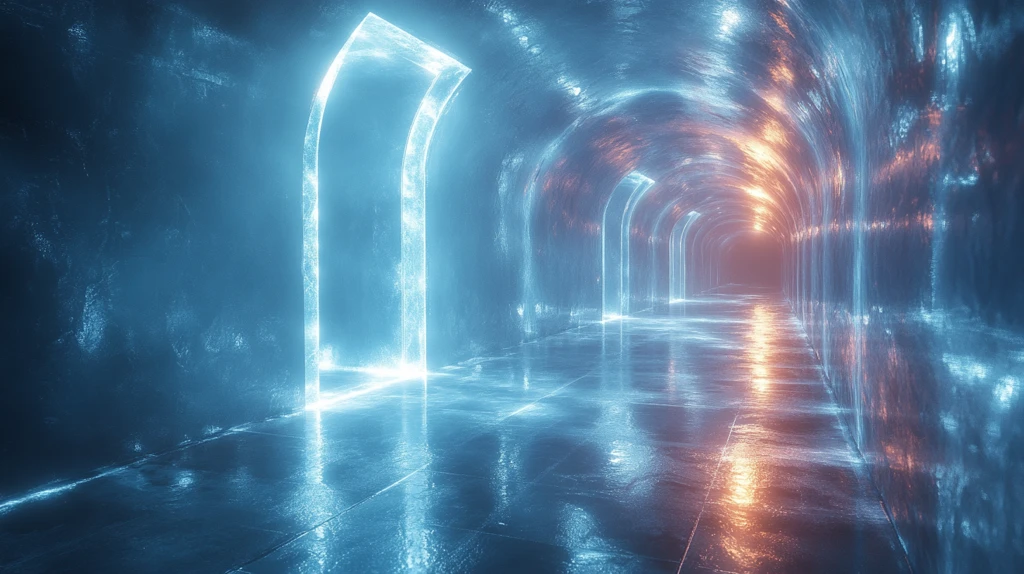 蓝光线条透背景