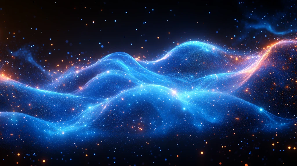 蓝色光波星空背景