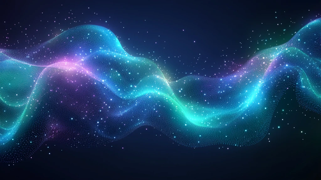 蓝绿渐变曲线背景