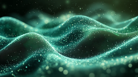 绿色科技波点图