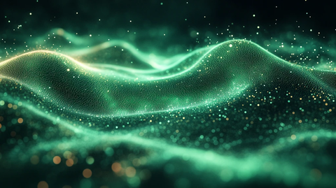 绿色科技波点图