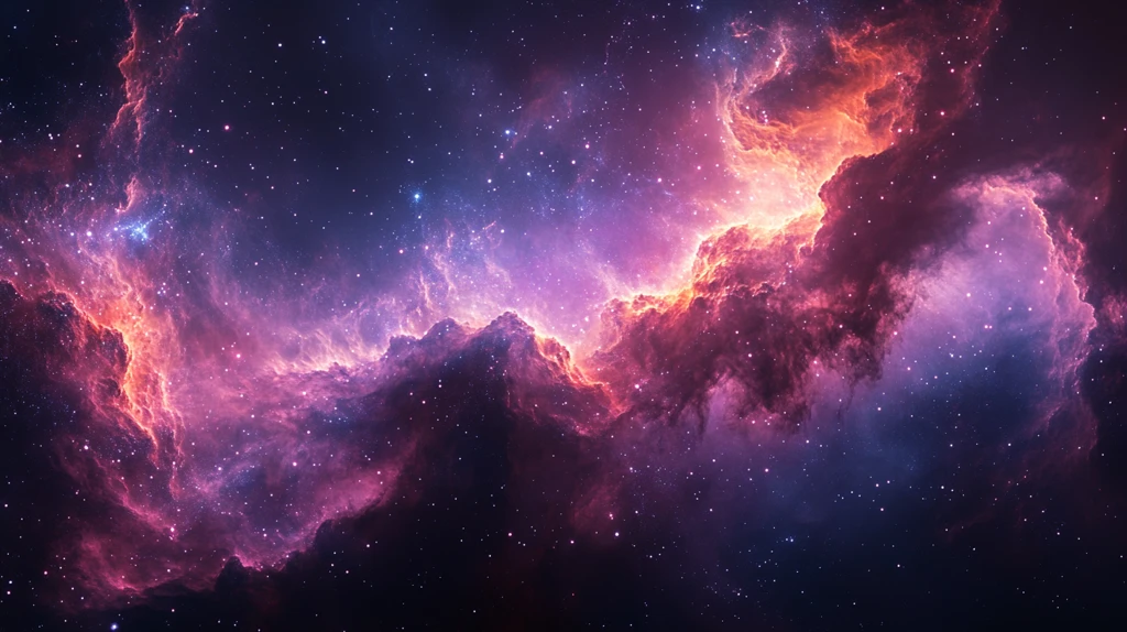 青紫星云背景图