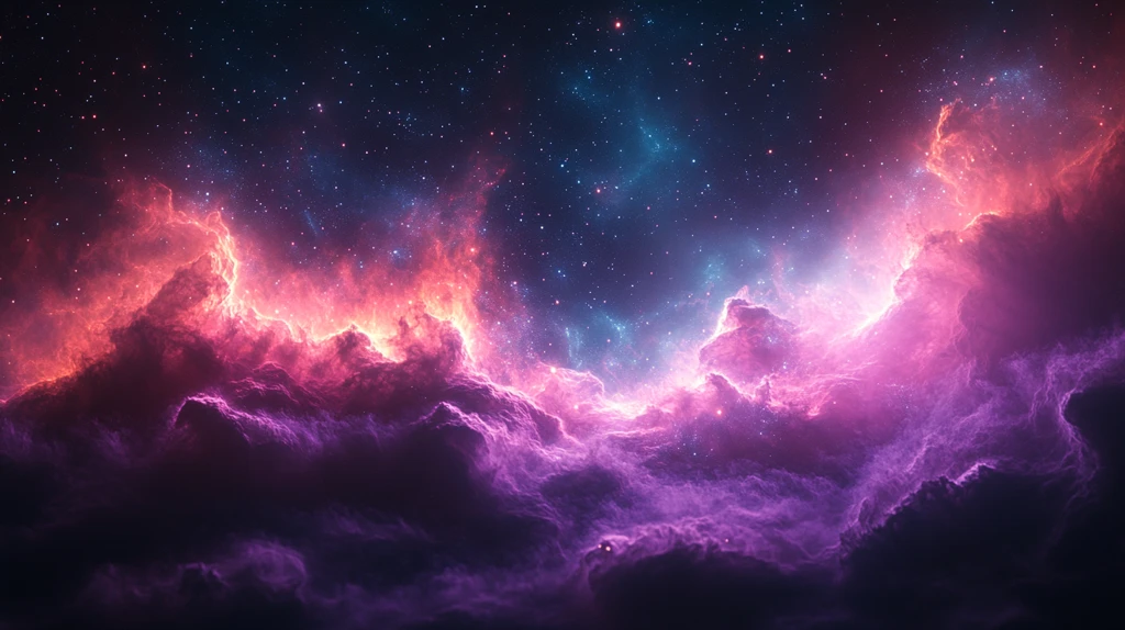 青紫星云背景图