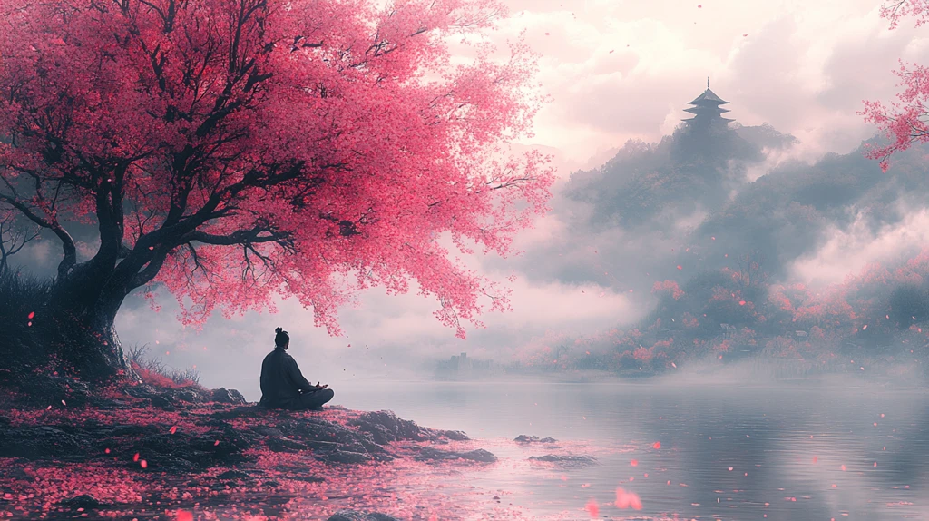 樱花树下的武士