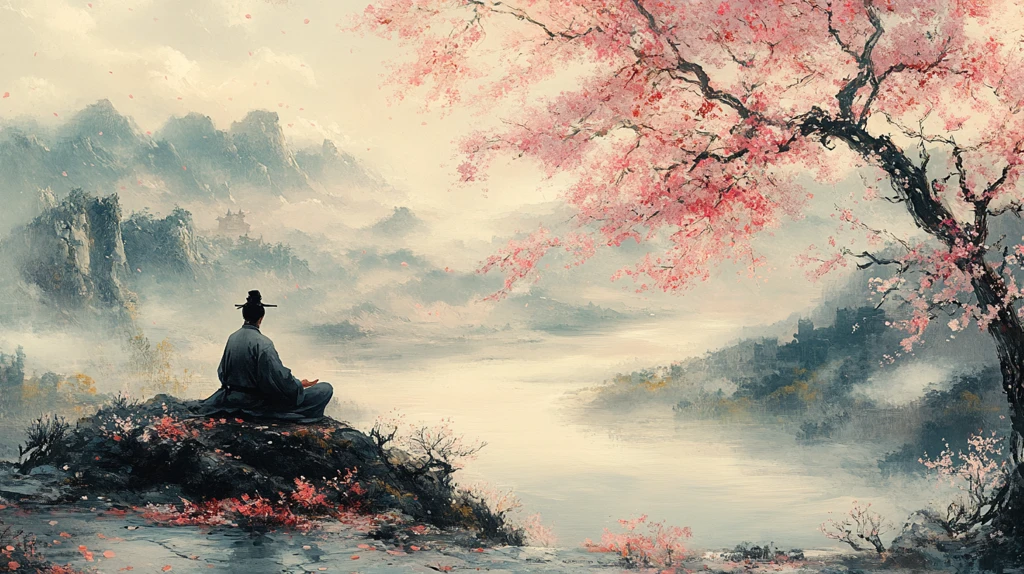 樱花树下的武士