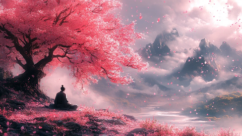 樱花树下的武士