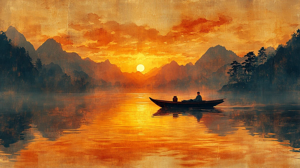 船上汉服饮酒图