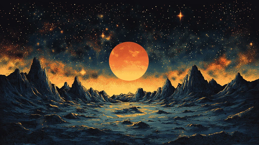 星空与星际线稿