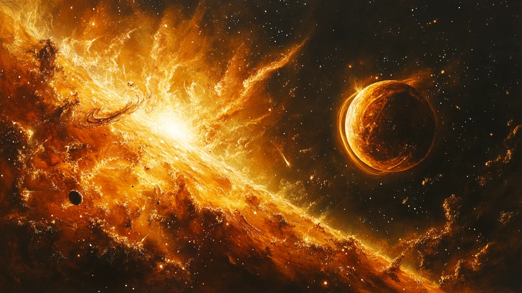 太阳与土星近景