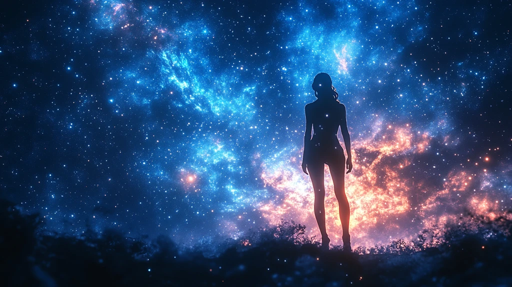 行星漂浮星光下