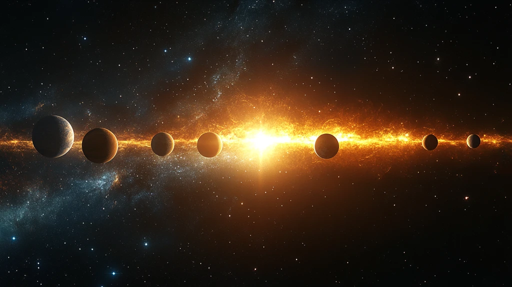 行星系统水平排列