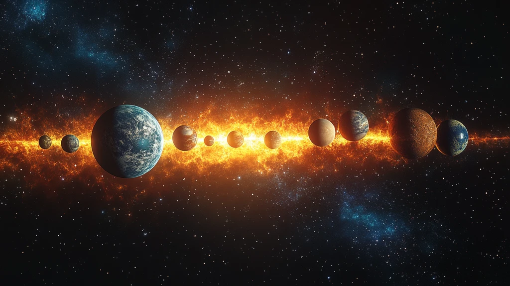 行星系统水平排列