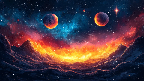 星系与行星壁纸