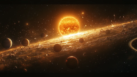 太阳系行星分布图