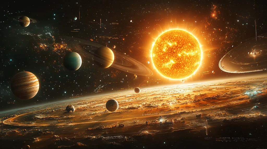 太阳系行星分布图