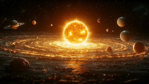 太阳系行星分布图