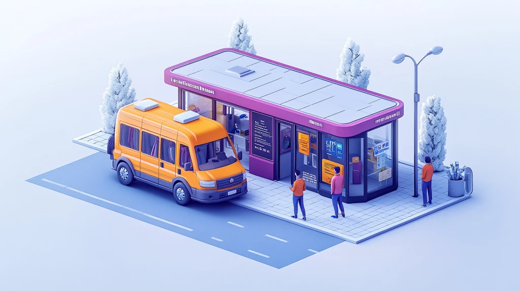 保险车停靠站人群