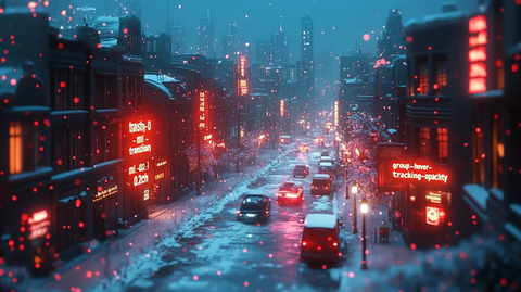 冬季城市俯瞰图