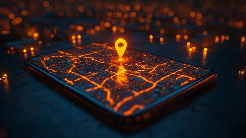 手机屏幕显示地图