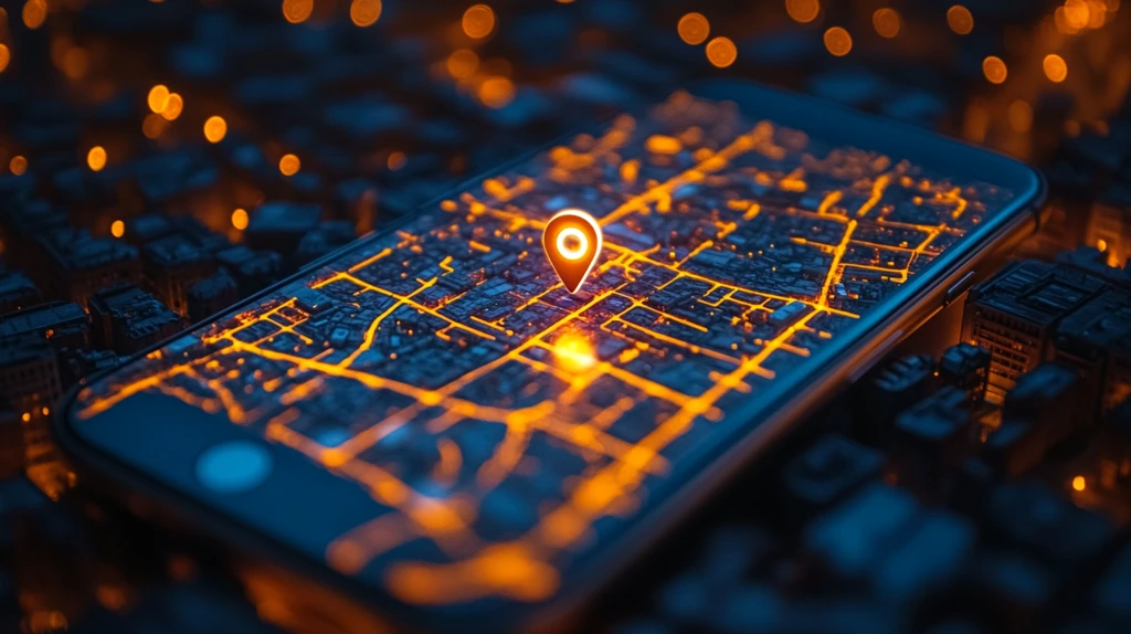 手机屏幕显示地图