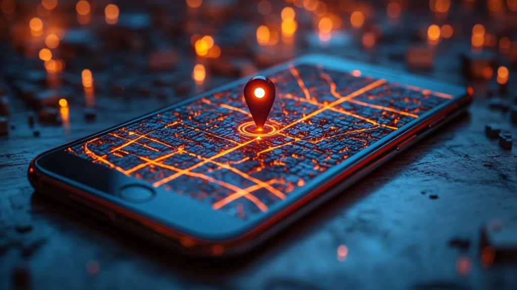 手机屏幕显示地图