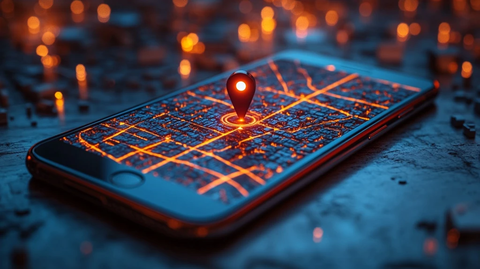 手机屏幕显示地图