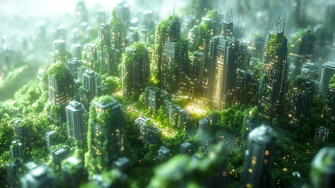 智慧城市地球建筑