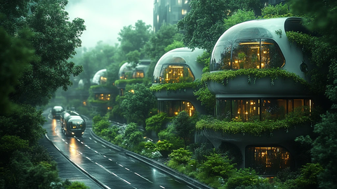 智慧城市地球建筑