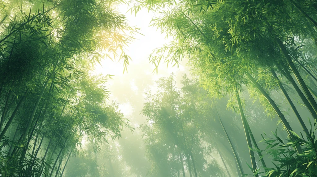 竹林纤细摇曳