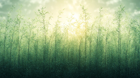 竹林纤细摇曳