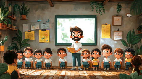 孩子学习数学的课堂