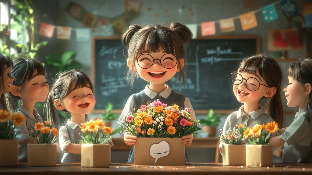 学生庆祝教师节