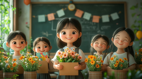 学生庆祝教师节