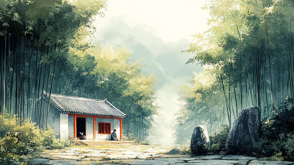 竹林隐居图